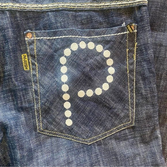 Parish Health Wealth &Wisdom Men’s Jeans Size 38 Dark Wash Button Fly Streetwear - Picture 7 of 16